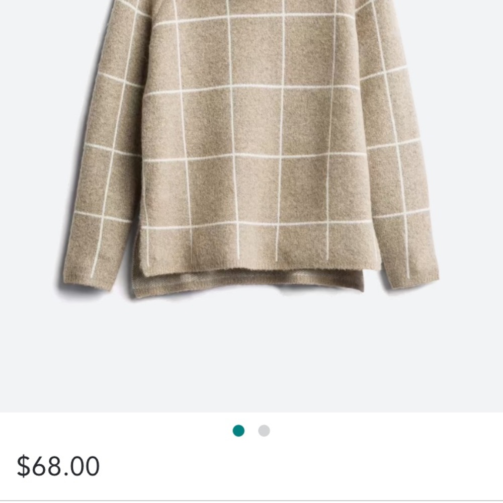 Norta Turtle Neck Plaid Pullover - image 2